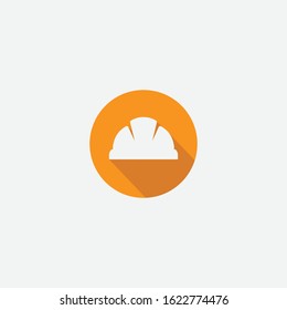 Safety helmet flat icon, Hard Hat Construction Icon, Construction Icon