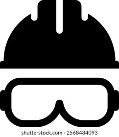 Safety helmet flat icon. Hard Hat Construction Icon