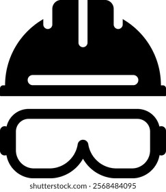 Safety helmet flat icon. Hard Hat Construction Icon