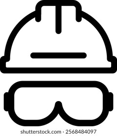 Safety helmet flat icon. Hard Hat Construction Icon