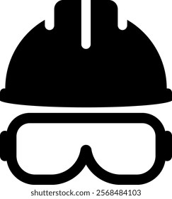 Safety helmet flat icon. Hard Hat Construction Icon