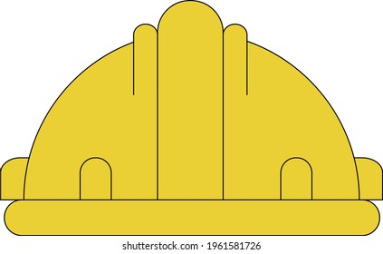 Safety helmet flat icon illustration for labour day and other content