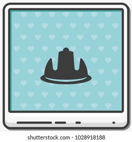 Safety helmet flat vector icon.
