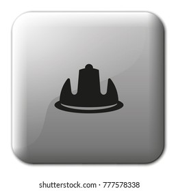 Safety helmet flat vector icon.