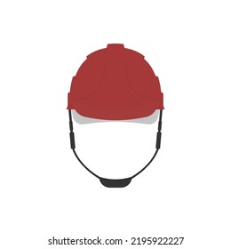 Safety helmet front view vector flat design editable. Safety helmet