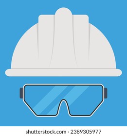 Safety Helmet with Glasses for safety equipment tools