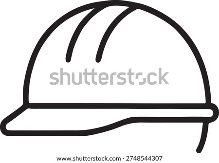 Safety helmet hard hat for construction site icon