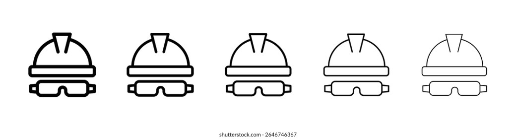 Safety helmet icon concept. graphic design, logo, Web, UI.
