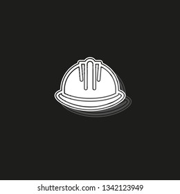 safety helmet icon - construction icon - work engineer illustration - industrial equipment