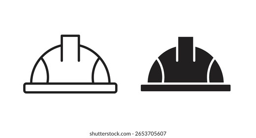 Safety helmet icon design element. Editable stroke. Vector