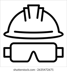 Elemento de Ícone de Capacete de Segurança para Design