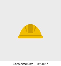 safety helmet icon, flat design