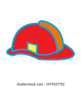 Safety helmet icon free vector design 