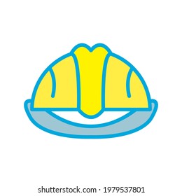 Safety helmet icon free vector design 