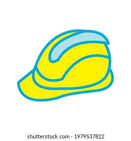 Safety helmet icon free vector design 