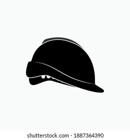 Safety Helmet Icon Head Protector Symbol Stock Vector (Royalty Free ...