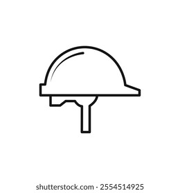 Safety helmet icon Isolated flat vector in outline