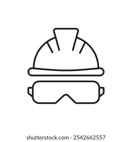 Safety helmet icon isolated on white background