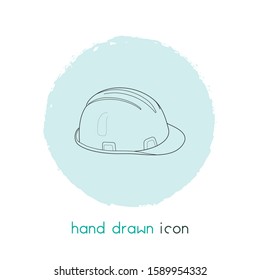 Safety helmet icon line element. Vector illustration of safety helmet icon line isolated on clean background for your web mobile app logo design.