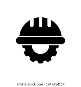 Safety helmet icon, logo isolated on white background