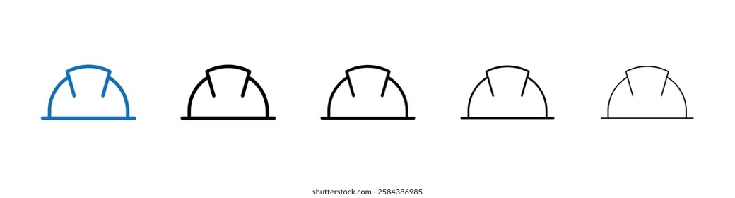 Safety helmet icon Outline vector logo for web ui