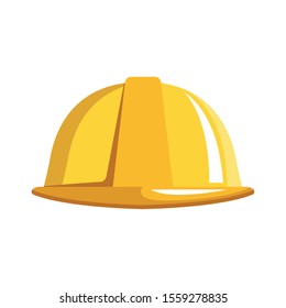 safety helmet icon over white background, vector illustration