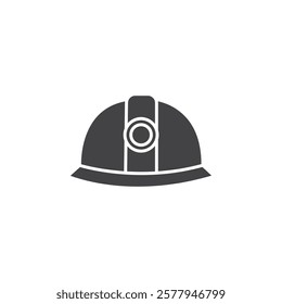 Safety helmet icon Simple thin line flat symbol