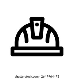 Safety helmet icon thick bold line 