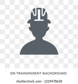 Safety helmet icon. Trendy flat vector Safety helmet icon on transparent background from Construction collection. 