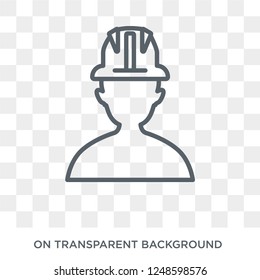 Safety helmet icon. Trendy flat vector Safety helmet icon on transparent background from Construction collection. High quality filled Safety helmet symbol use for web and mobile