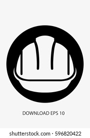 Safety helmet icon. Vector