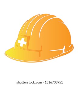 Safety helmet icon vector for civil construction