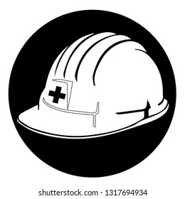 Safety helmet icon vector for civil construction