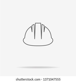 Safety helmet icon. Vector concept illustration for design.