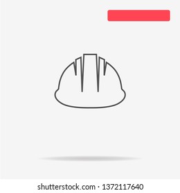 Safety helmet icon. Vector concept illustration for design.