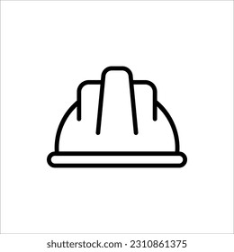 Safety helmet icon. Vector concept illustration for web design. isolated on white background.