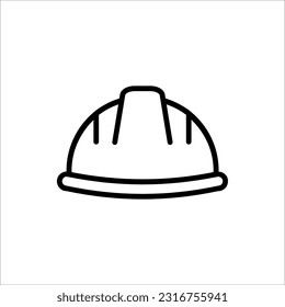 Safety helmet icon. Vector concept illustration for web design. isolated on white background.