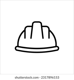 Safety helmet icon. Vector concept illustration for web design. isolated on white background.