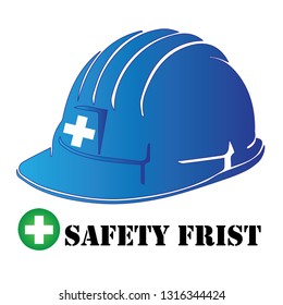 Safety helmet icon vector for construction