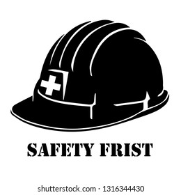 Safety helmet icon vector for construction