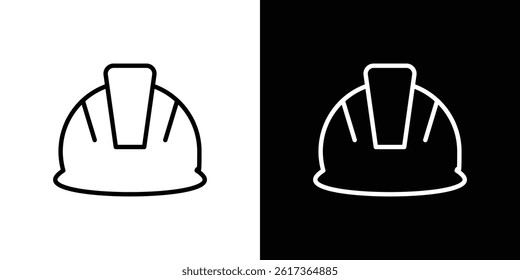 Safety helmet icon. vector illustration, pictogram isolated. editable
