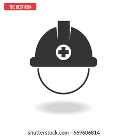 Safety helmet icon, Vector illustration.