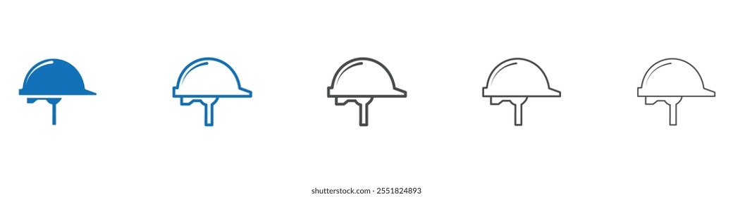 Safety helmet icon vector set collection for web