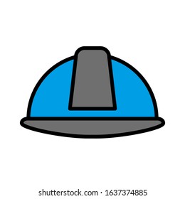 Safety helmet icon vector sign and symbol on trendy design