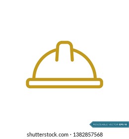 Safety Helmet Icon Vector Template