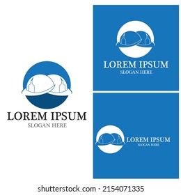 Safety  helmet industry logo vector