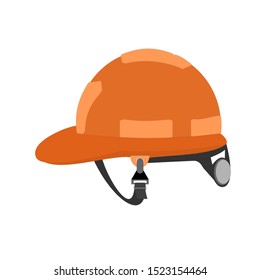 Safety helmet isolated. Flat design icon vector illustration.