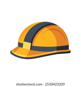 
Safety helmet isolated flat vector illustration on white background.