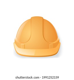 Safety helmet isolated on white background. Realistic vector illustration