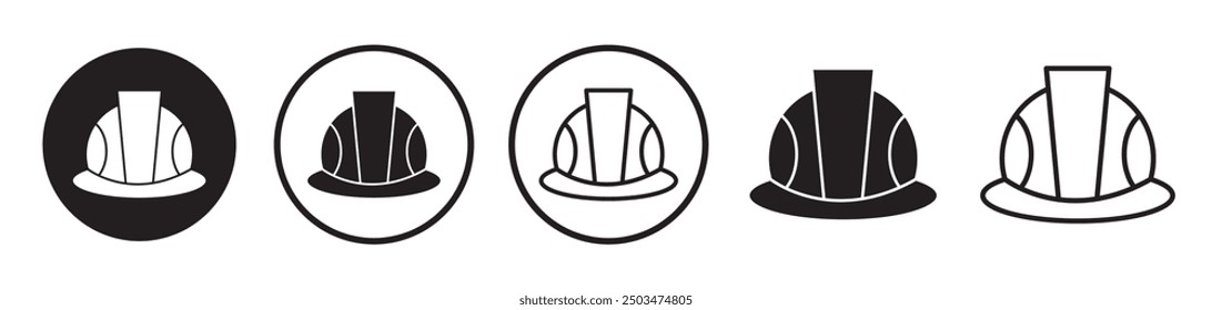 Safety helmet line icon vector set.